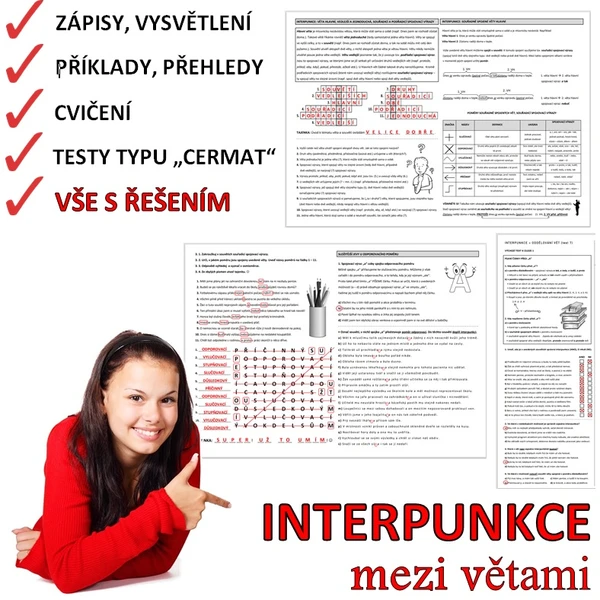 INTERPUNKCE mezi větami - S ŘEŠENÍM 1