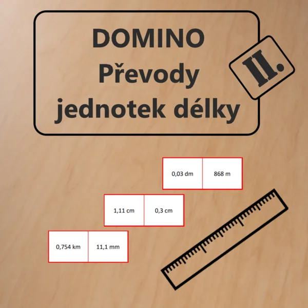 Domino - převody jednotek délky II. 1