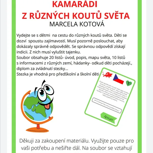 NAUČNÁ STEZKA "KAMARÁDI Z RŮZNÝCH KOUTŮ SVĚTA" 1