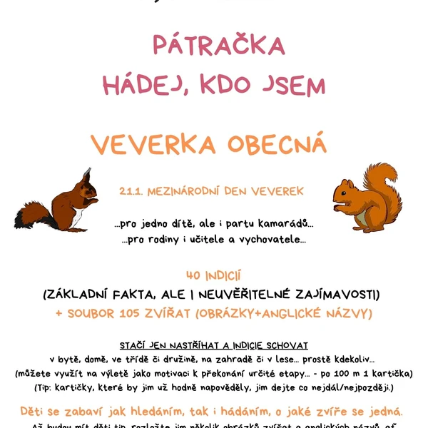 HÁDEJ, KDO JSEM - VEVERKA 1