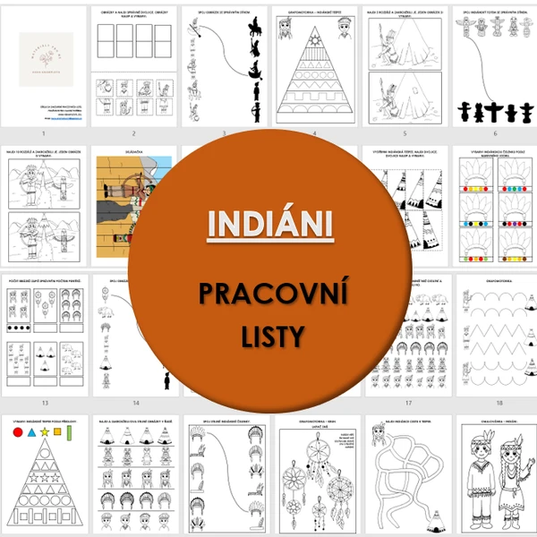 INDIÁNI-pracovní listy pro MŠ 1