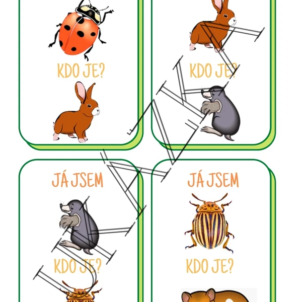 KARETNÍ HRA - JÁ JSEM...KDO JE? POLNÍ A HOSPODÁŘSKÁ ZVÍŘATA 1