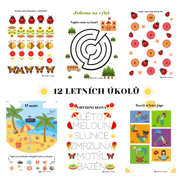 LETNÍ ÚKOLY - PRACOVNÍ LISTY  1