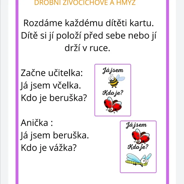JÁ JSEM , KDO JE- HMYZ, DROBNÍ ŽIVOČICHOVÉ 1