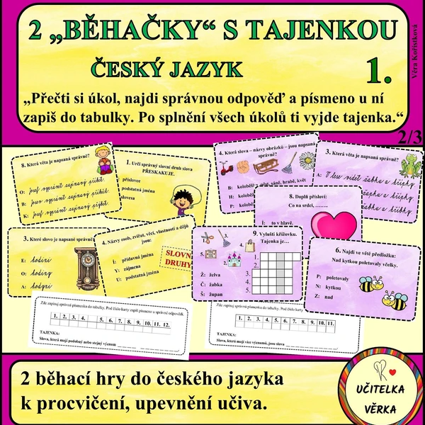 2 „BĚHAČKY“ S TAJENKOU - ČESKÝ JAZYK 1