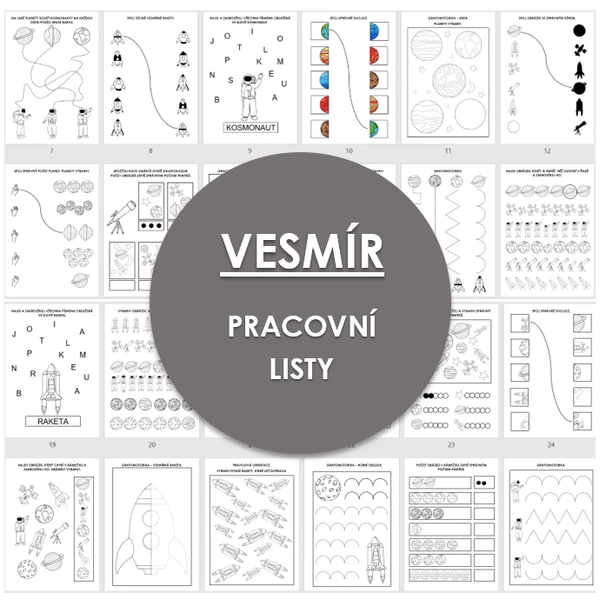VESMÍR-pracovní listy pro MŠ 1