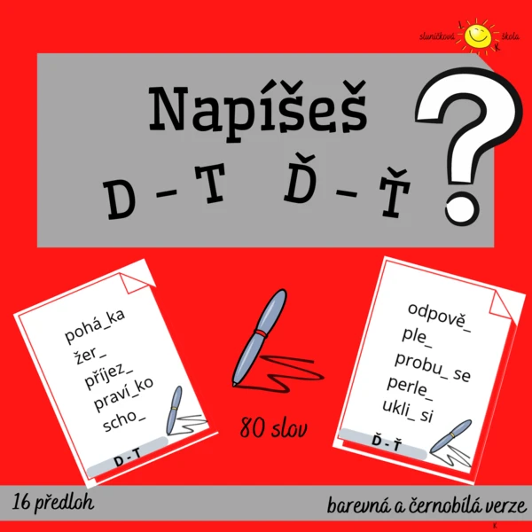 Napíšeš D-T, Ď-Ť? 1