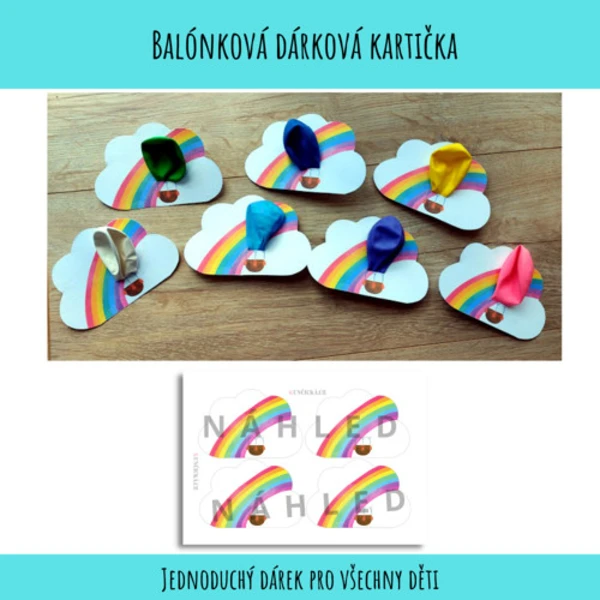 Balónková karta pro děti 1