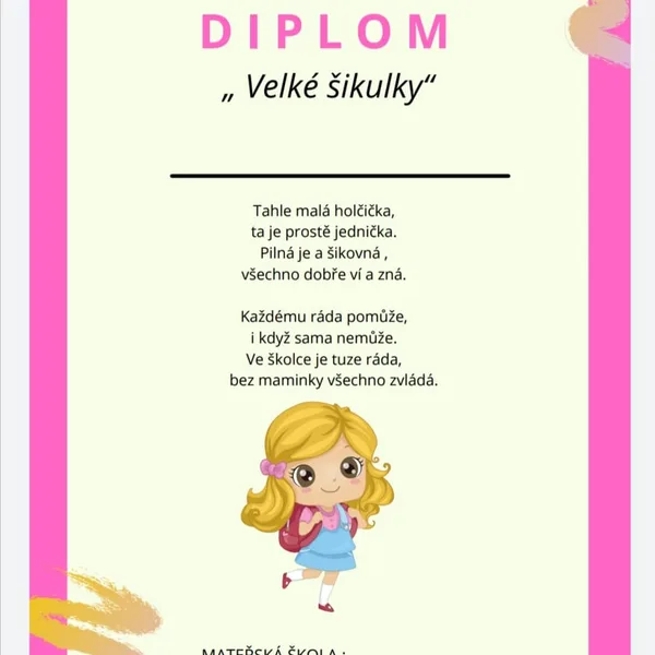 DIPLOMY PRO ŠIKULKY 1