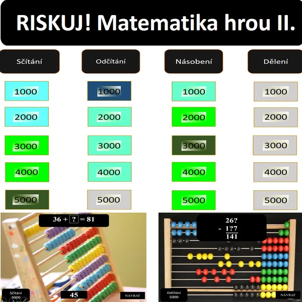RISKUJ! Matematika hrou II. 1