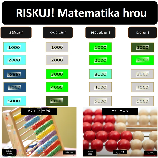 RISKUJ! Matematika hrou 1