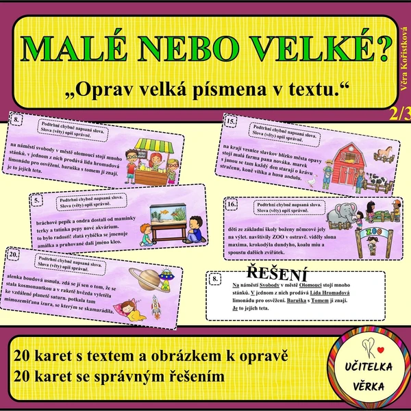 MALÉ NEBO VELKÉ? - Velká písmena 1