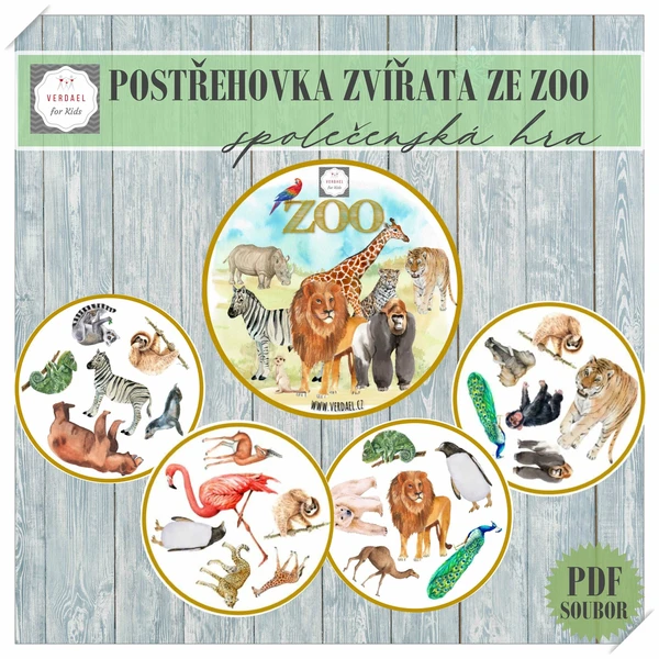 POSTŘEHOVKA ZVÍŘATA ZE ZOO 1