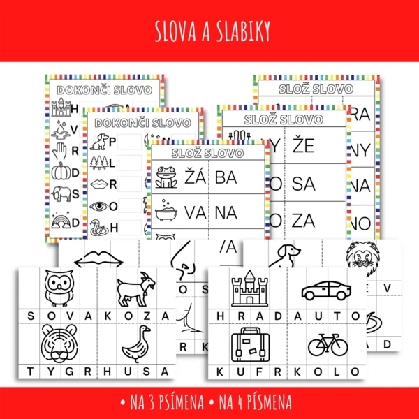Skládej slova z písmen a slabik 1