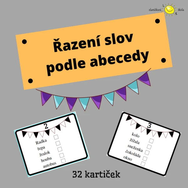 ŘAZENÍ SLOV PODLE ABECEDY - procvičování 1