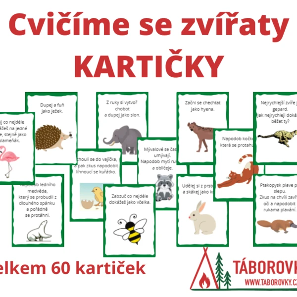 Cvičíme se zvířaty - Kartičky 1