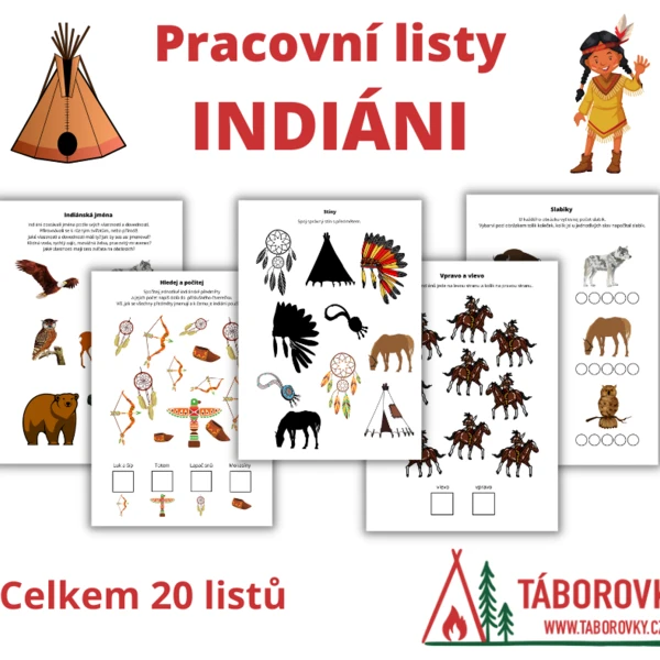 Pracovní listy indiáni 1