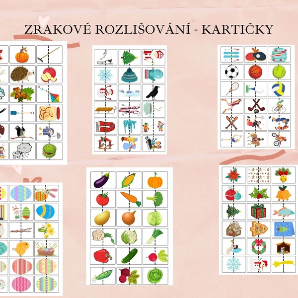 Zrakové rozlišování - kartičky 1
