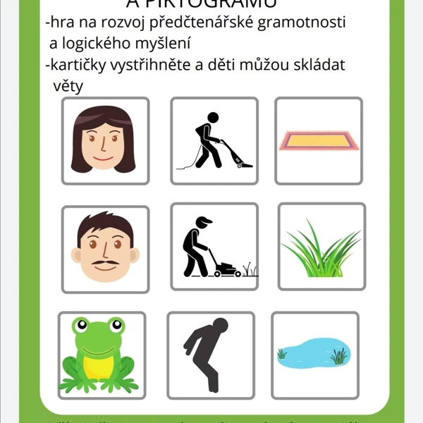 Čtení podle obrázků a piktogramů 1