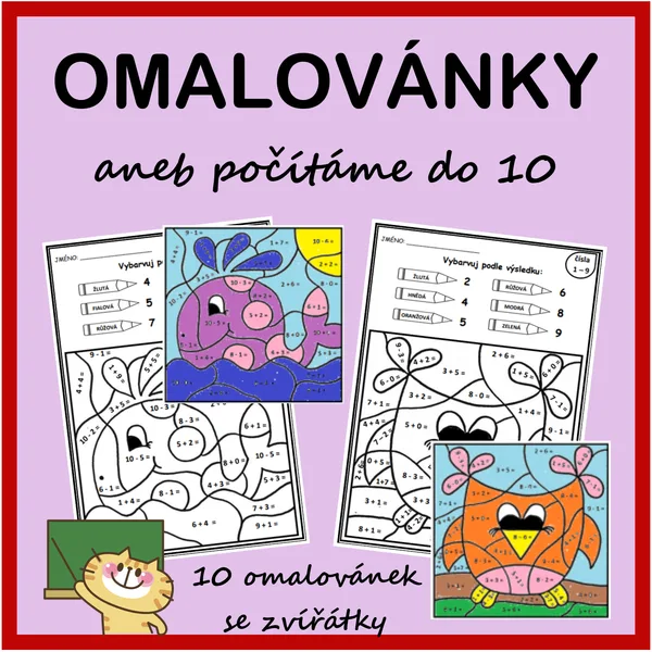 Omalovánky - počítáme do 10 1