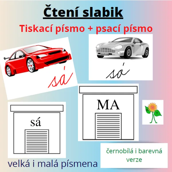 Garáže - čtení slabik 1