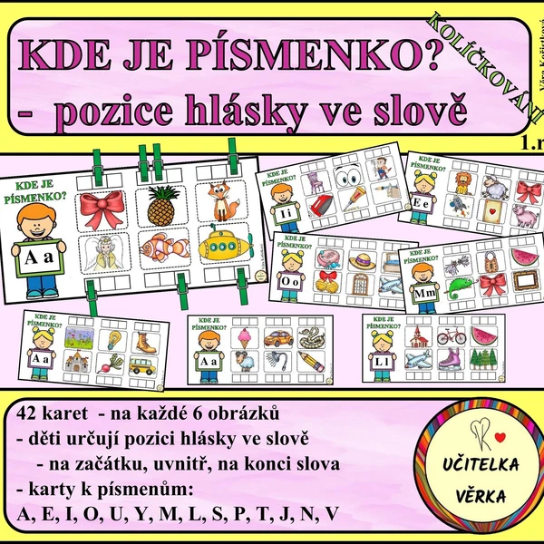 KDE JE PÍSMENKO? - pozice hlásky ve slově 1