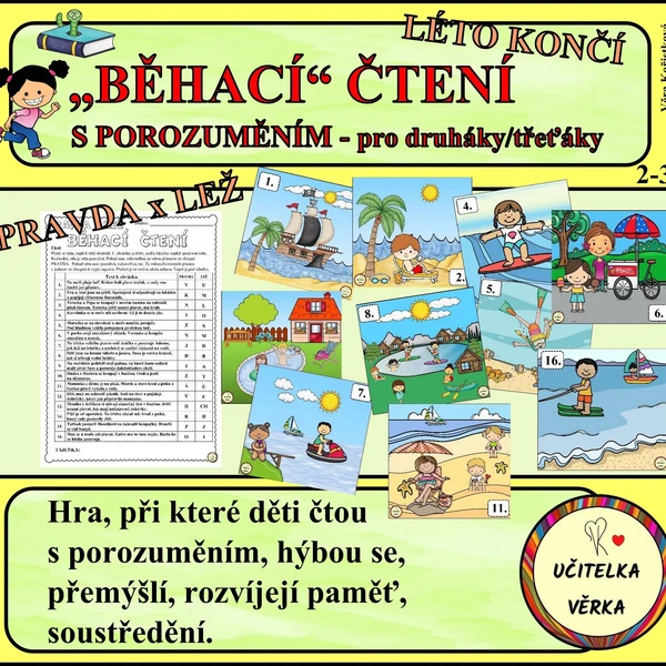 LÉTO KONČÍ - PRAVDA x LEŽ - běhací čtení s porozuměním 1