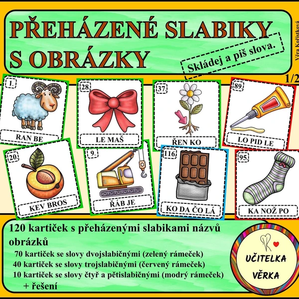 PŘEHÁZENÉ SLABIKY S OBRÁZKY  1