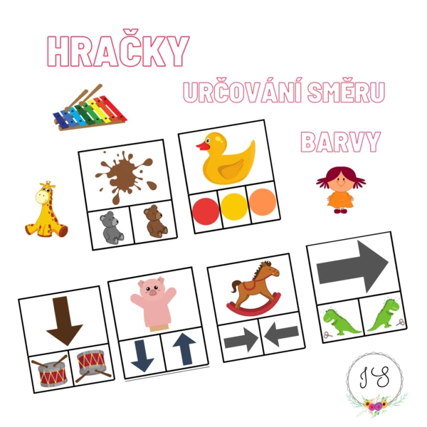 Hračky - určování barev, směru 1