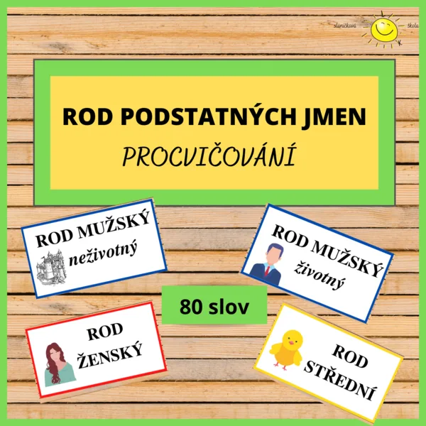 ROD PODSTATNÝCH JMEN - procvičování 1