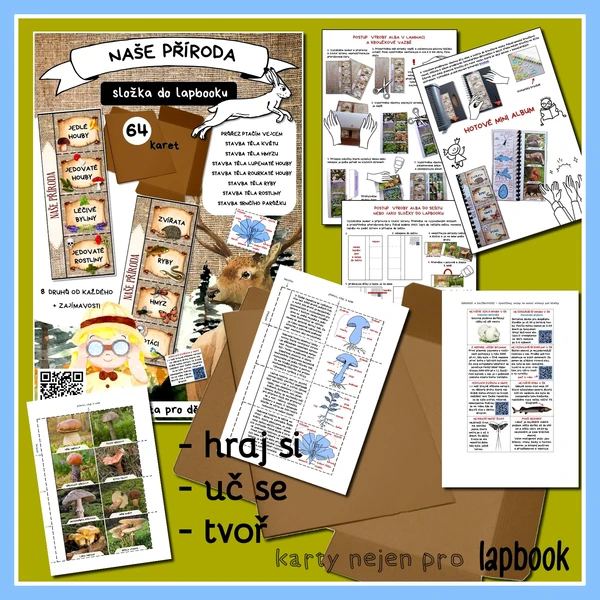 NAŠE PŘÍRODA - složka do lapbooku, sešitu, brožura 1