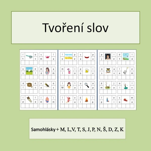 Tvoření slov, psaní, čtení 1