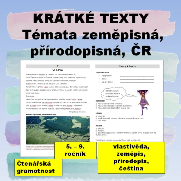 Krátké texty - zeměpis, přírodopis ČR 1