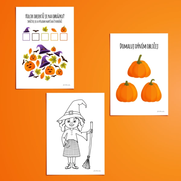 Halloween - omalovánky a pracovní listy 1