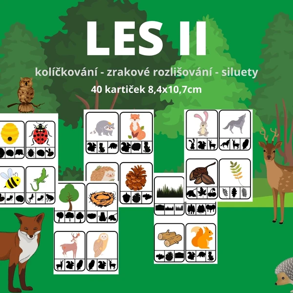 Les 2 - kolíčkování - zrakové rozlišování- siluety 1