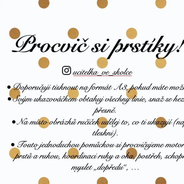 PROCVIČ SI PRSTÍKY 1