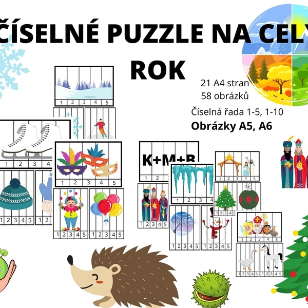 Číselné puzzle na celý rok 1