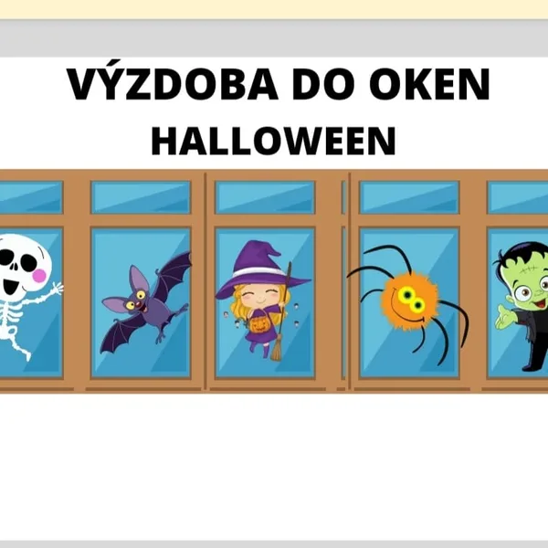Halloweenská výzdoba na okna 1