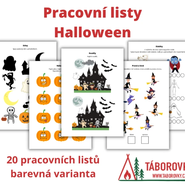 Pracovní listy Halloween - barevné 1