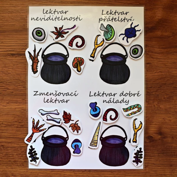 LEKTVARY - přiřazování stínů 1