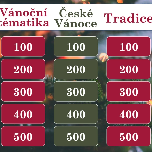 Vánoční kvíz (editovatelný) 1