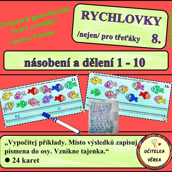 RYCHLOVKY 8. - násobení a dělení 1 - 10 1