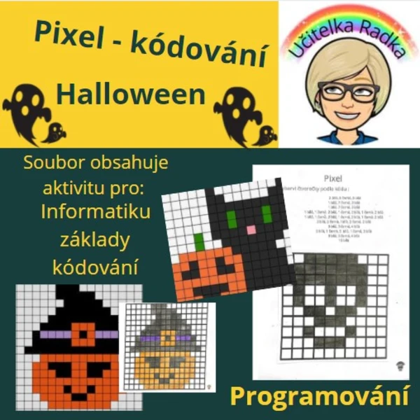 Pixel - Halloween kódované obrázky 1