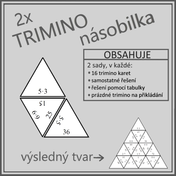 TRIMINO - násobilka (2x trimino) 1