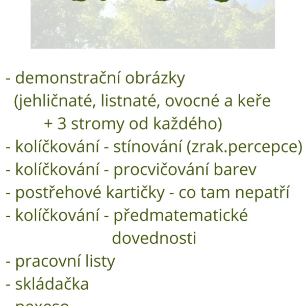 STROMY (jednoduché aktivity pro MŠ) 1