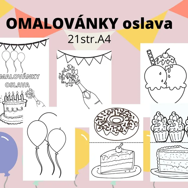 Omalovánky oslava 1