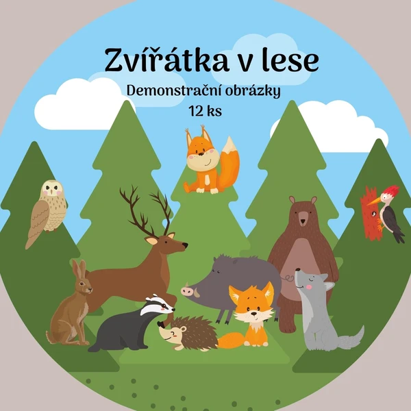 Demonstrační obrázky - ZVÍŘÁTKA V LESE 1