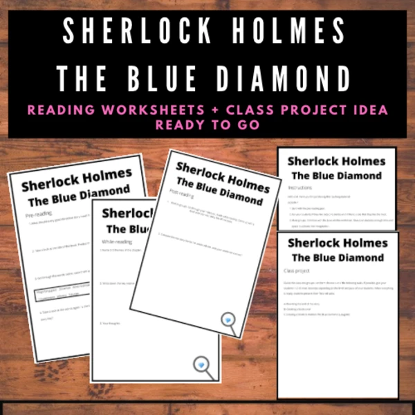 Sherlock Holmes The Blue Diamond | Pracovní listy a projekt ESL 1
