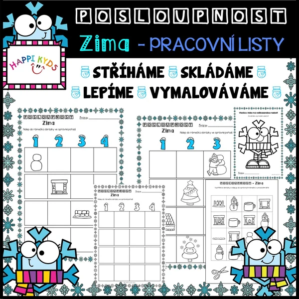 DĚJOVÁ POSLOUPNOST - Zima - pracovní listy 1