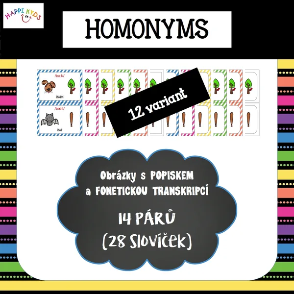HOMONYMS - kartičky 1